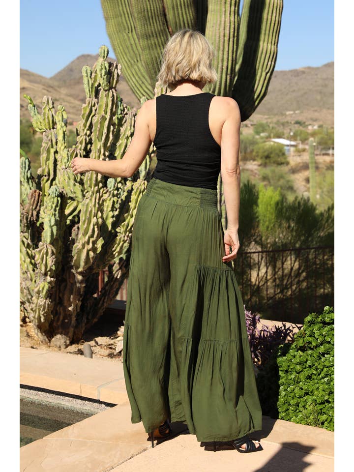 Nostalgia - Wholesale Pants - Women's - N3690-ASIS ACID WASH TIERED WIDE LEG PANTS9