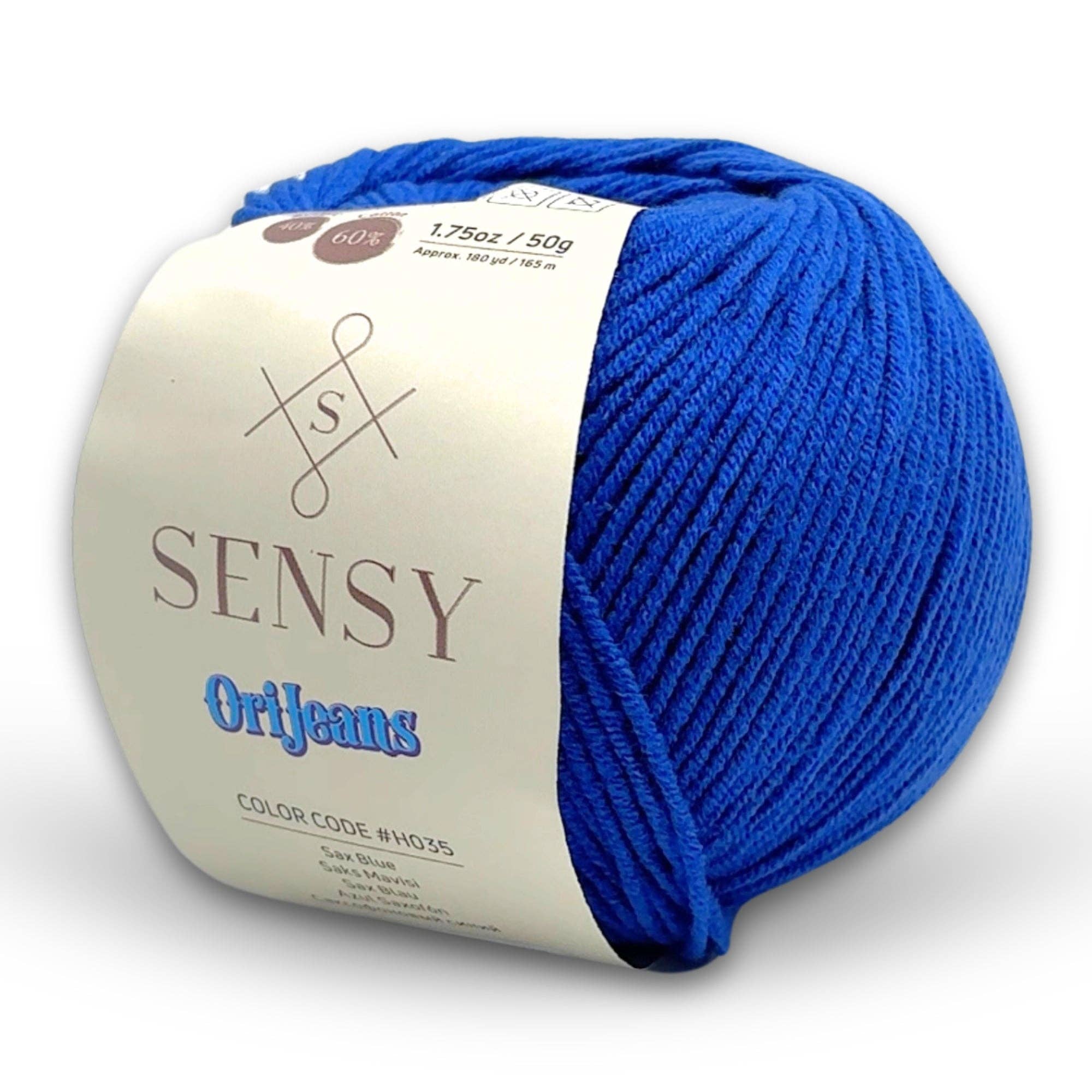 Sensy - Wholesale Yarn - Sensy OriJeans Yarn, 1.75 oz, 180 yards, Gauge 2 Fine34
