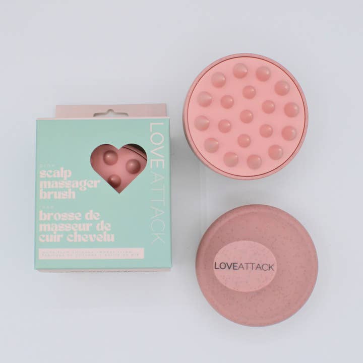 Love Attack - Wholesale Head Scratcher/Massager - Wheat Straw + Silicone Scalp Massager Brush