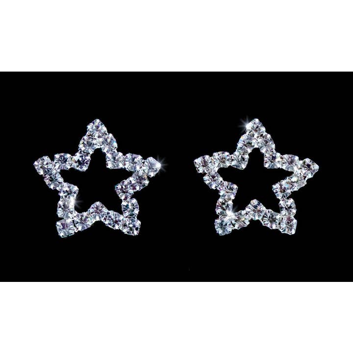 #5327SME Small rhinestone star earrings for wholesale by Bridal Store Jewelry