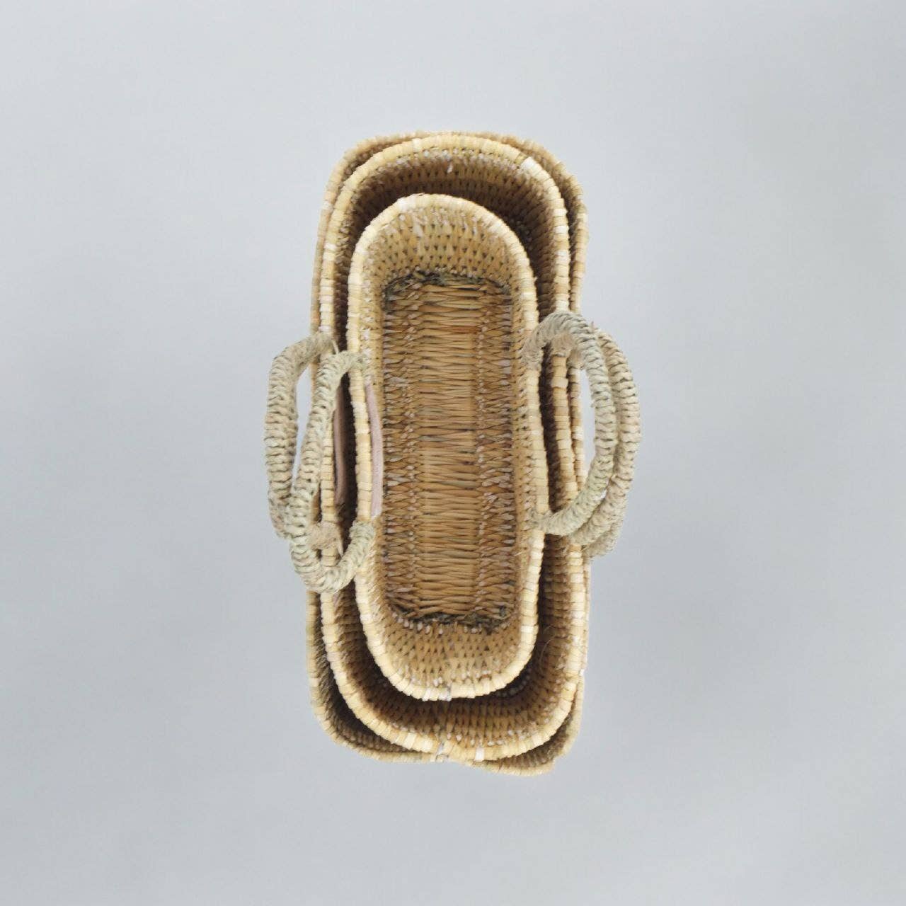 Gran Wholesale - Wholesale Basket - Wicker Storage Basket with Handles, Reed Weave Basket 3