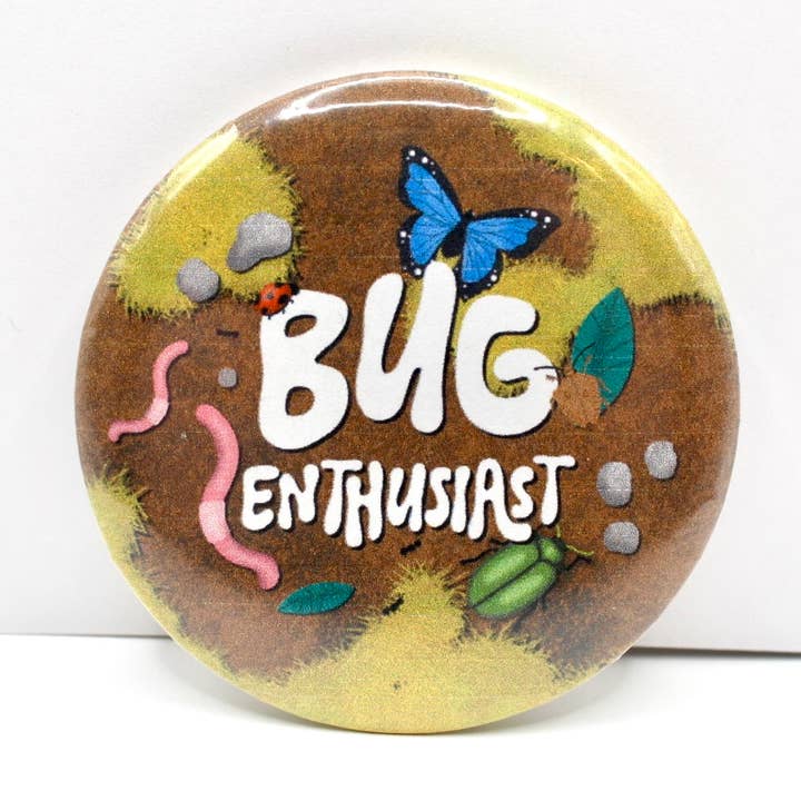 Knappnål för insektsentusiast - 5,7 cm för wholesale av Crowded Cat Studio