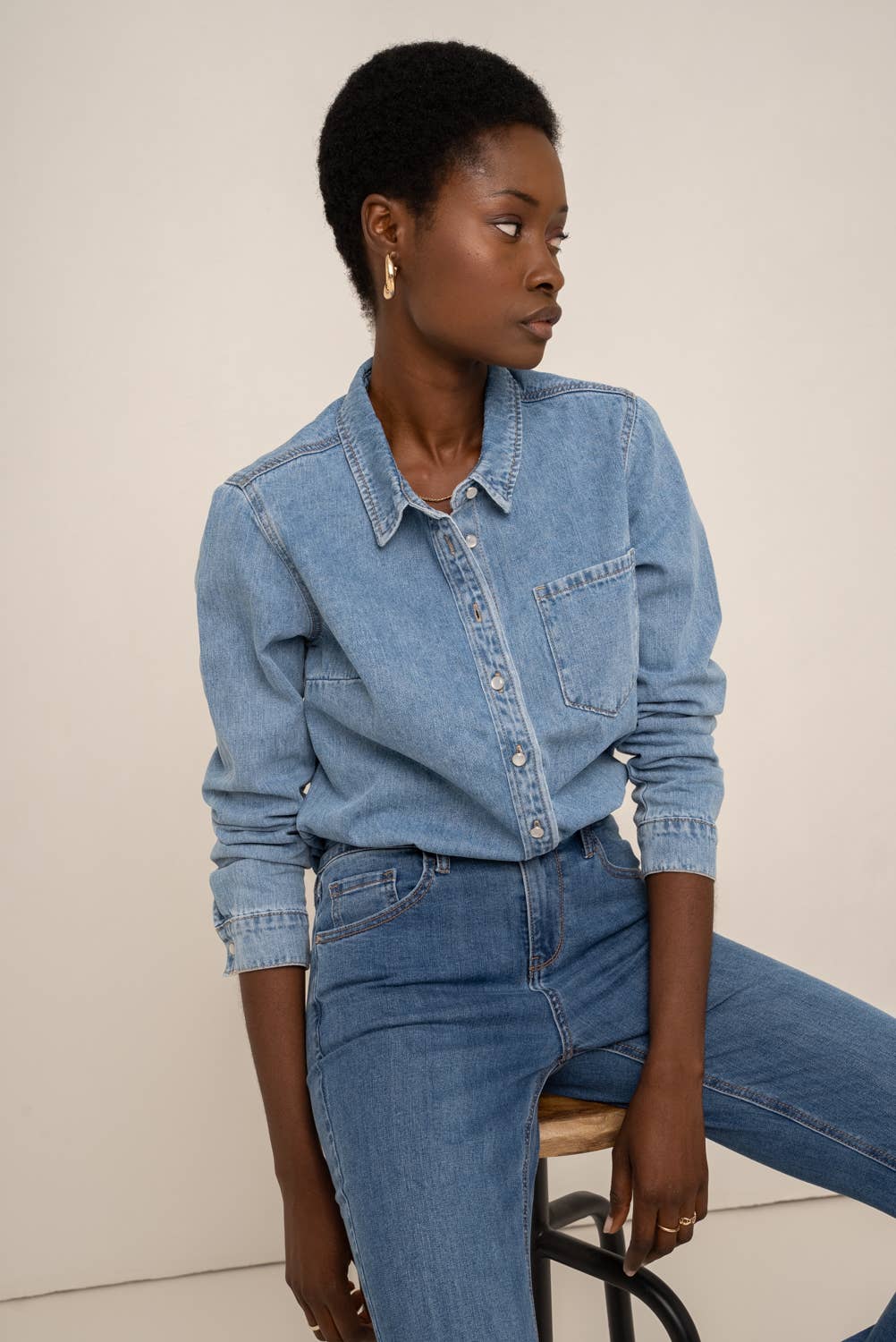 Oraije Paris - Venta al por mayor Camisa con botones - Mujer - Camisa de mezclilla Celia12