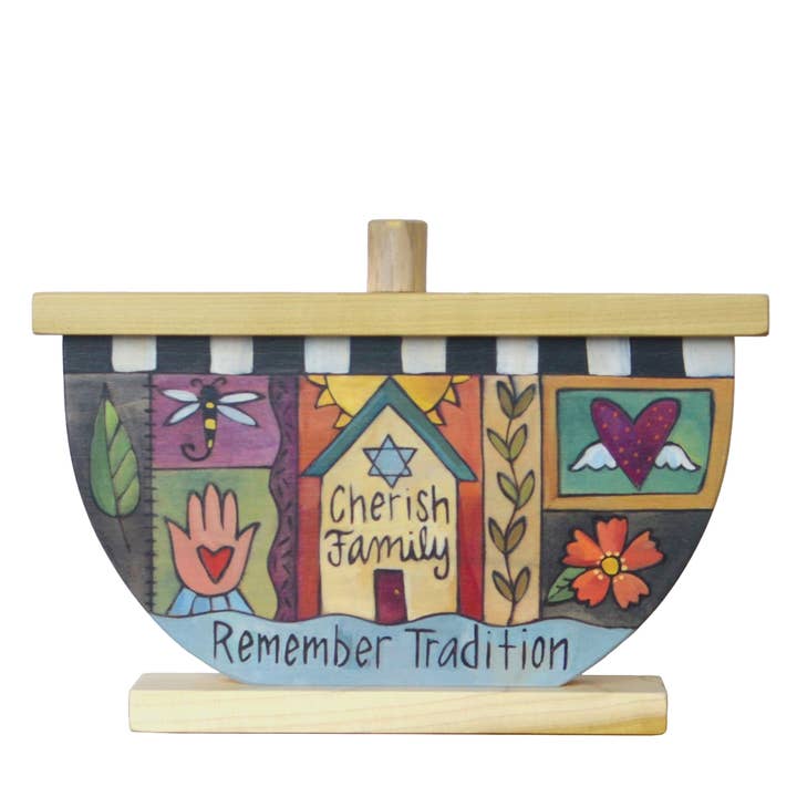 Sticks - Wholesale Picture Frame - "Chag Sameach" Wooden Menorah