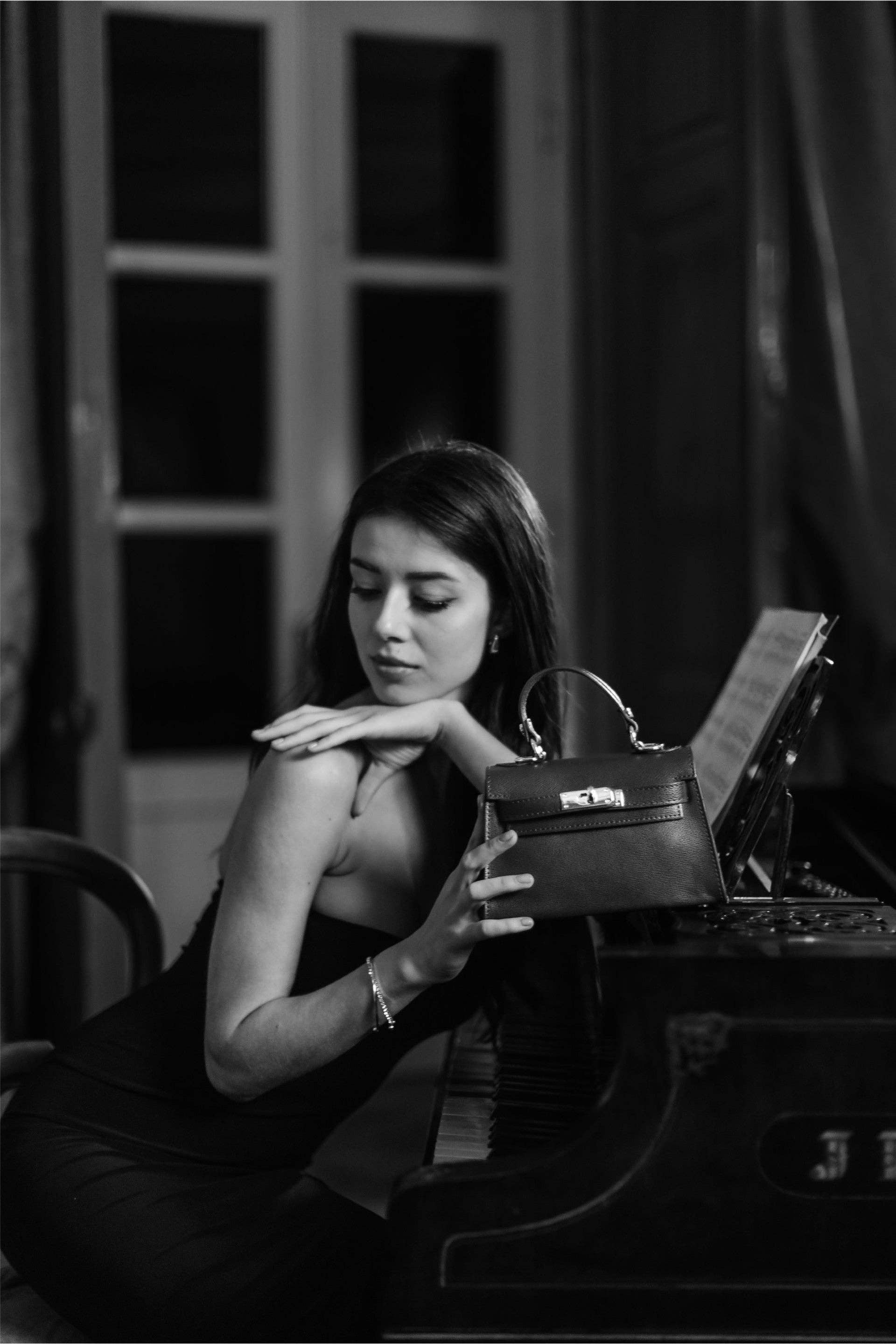 Voemièn - Venta al por mayor Bolso con asas - Mujer - Bolso Victoria en cuero Epson negro7