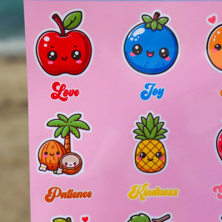 Tiffany Amber Designs - Wholesale Sticker - Fruits of the Spirit Sticker Sheet2