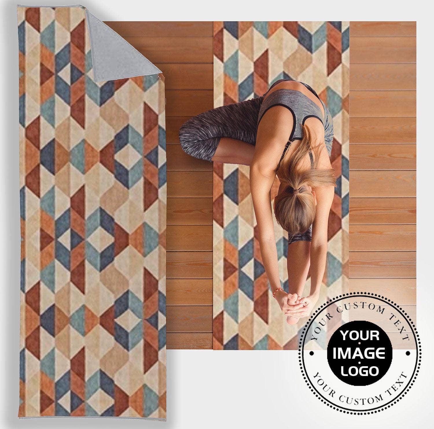 BloomAngel – wholesale Yoga mat – Personalized Sun Design Yoga Mat Towel2