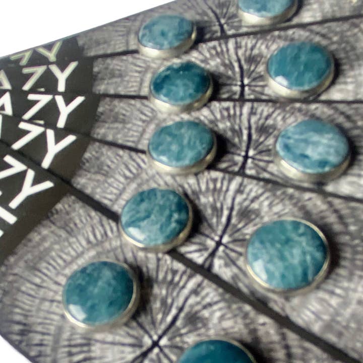 Lazy Pine Clay Design - Wholesale Jewelry Set - Stonewashed Framed Stud Sets1