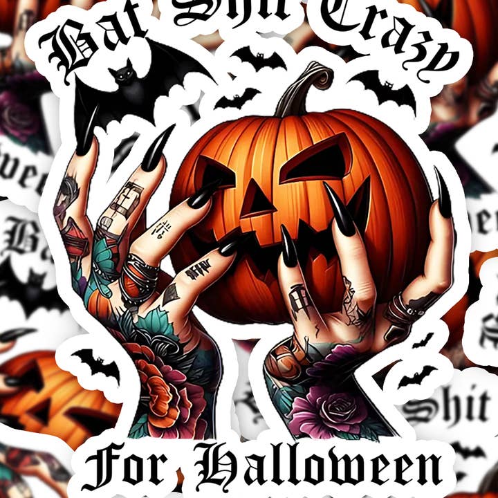 Fladdermusgalen för Halloween-klistermärke för wholesale av MyHauntedSpace