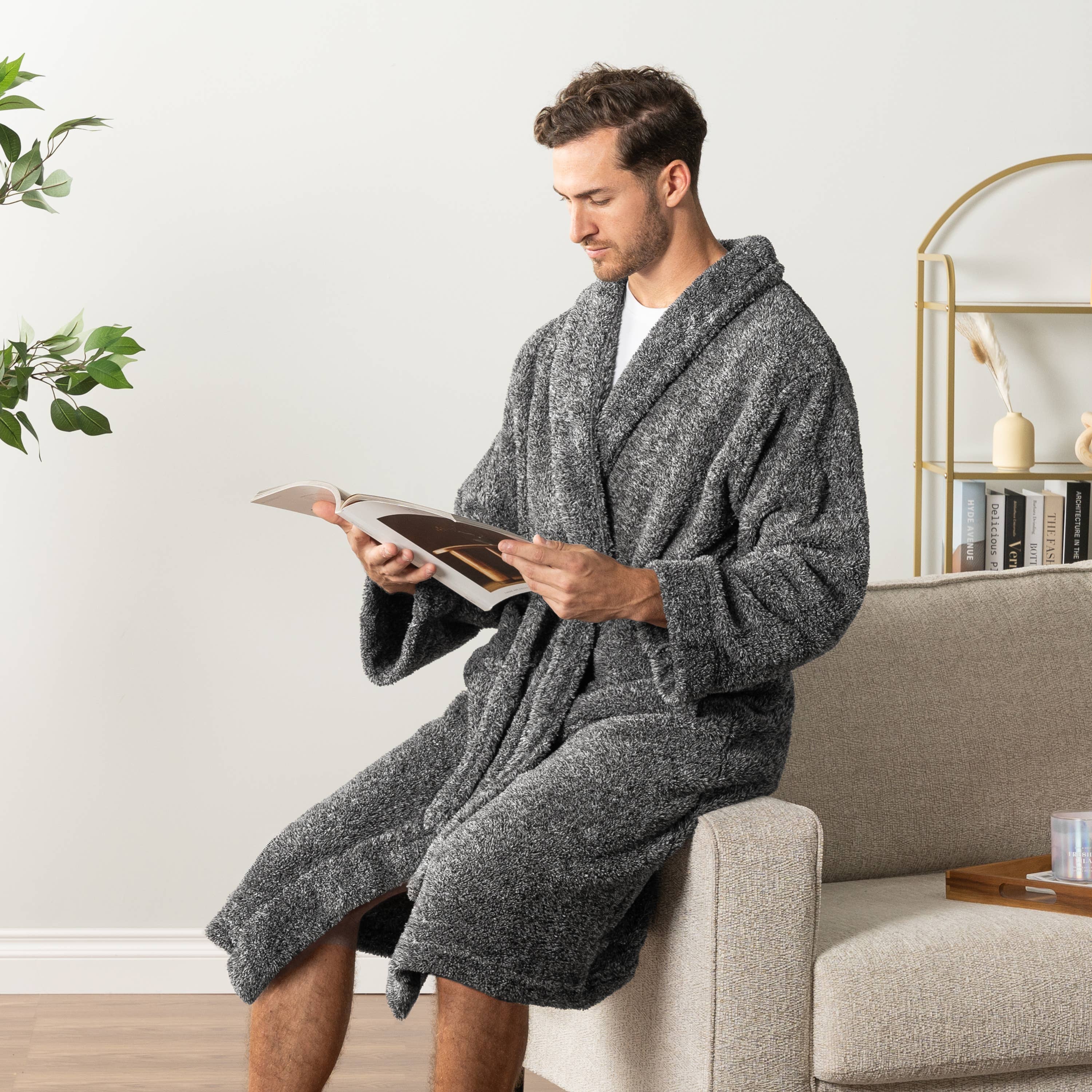Pavilia - Wholesale Robe - Men's - Men's Sherpa Fluffy Robe55