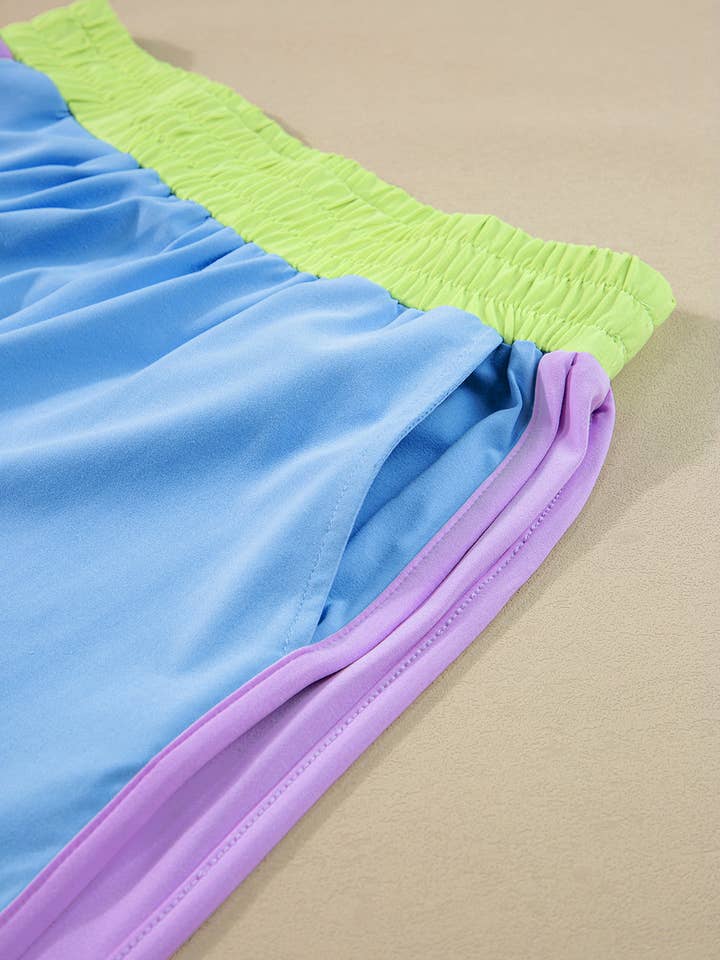 Lovesoft - Wholesale Lounge Set - Women's - Multicolor Color Block Detail Casual Two-piece Set10