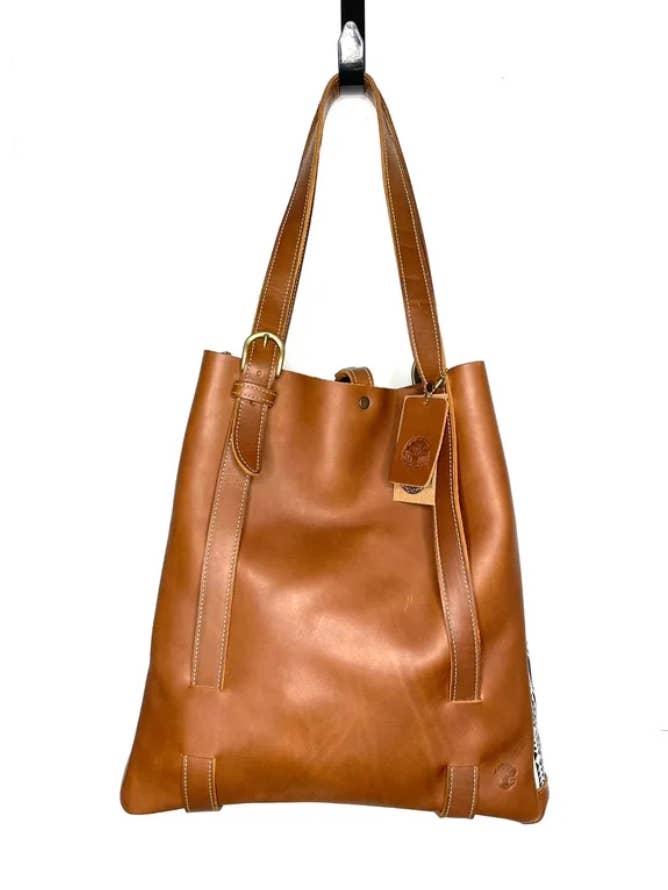 Market Leather Tote for wholesale by Oak River Company