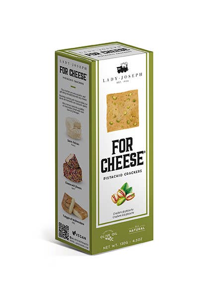 Pistachio and olive oil Crackers vegan For Cheese for wholesale by Lady Joseph Bakery