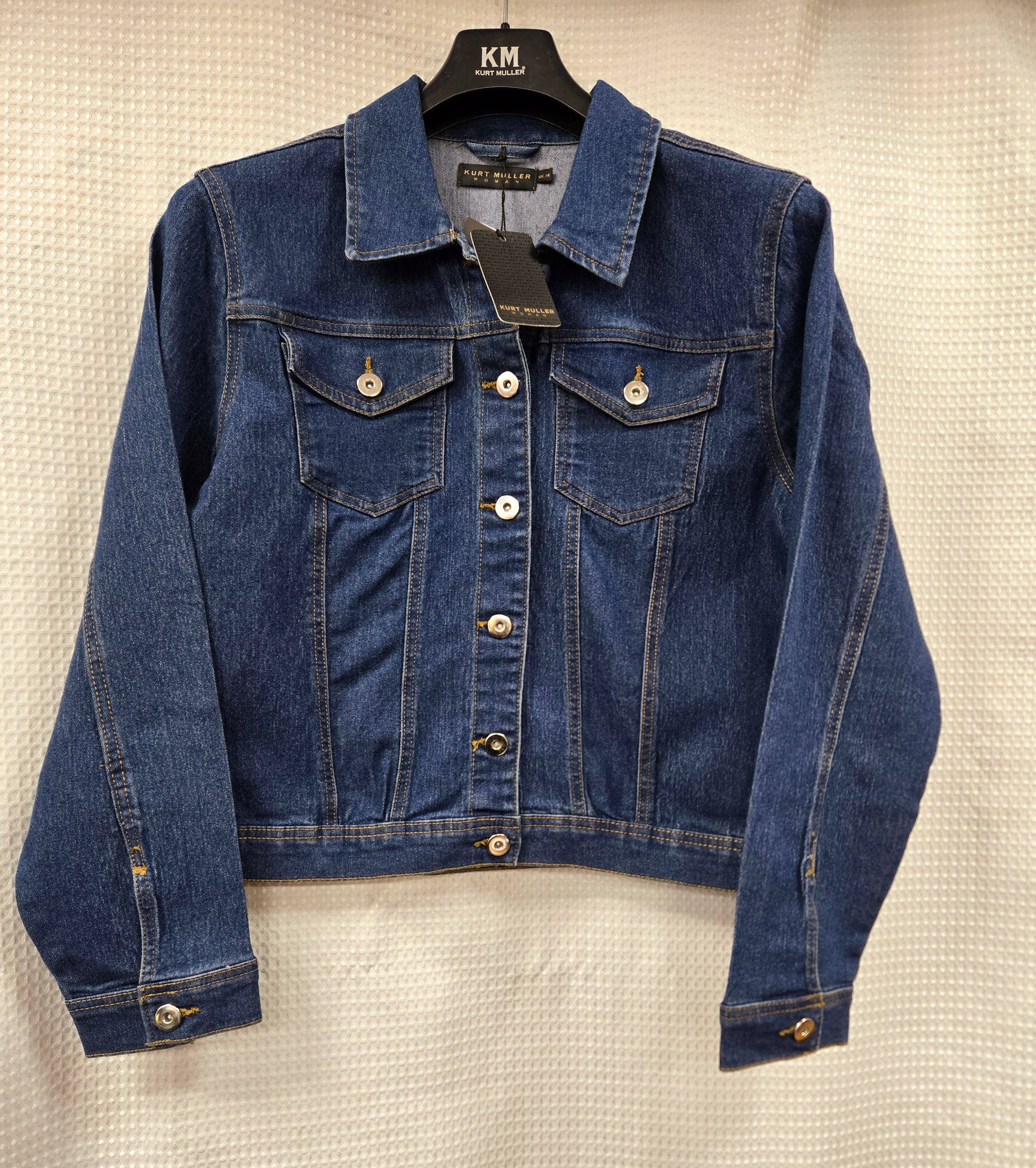Kurt Muller – wholesale Denim jacket – Women's – Kurt Muller Mid Denim  Cotton Stretch Jacket7