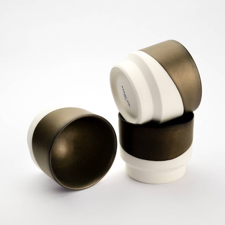 Asemi Co. - Vente Verre/tasse - Tasse Hasami-yaki en porcelaine bronze2
