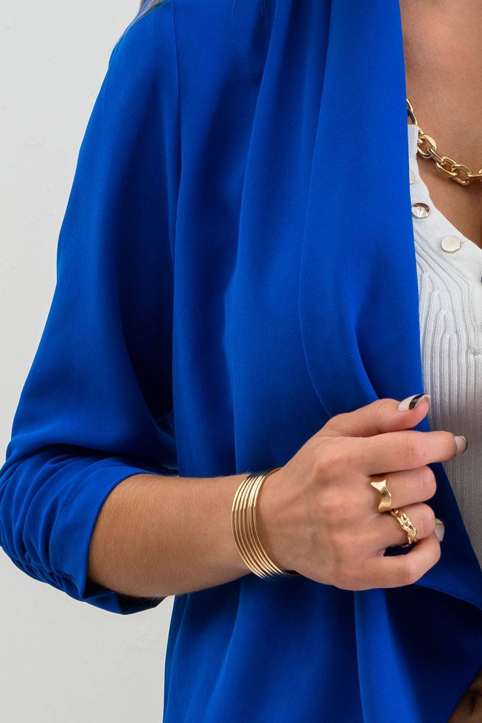 Blu Pepper – wholesale Blazer - Dam – Blazer med 3/4 ärm och rynkad ärmdetalj26