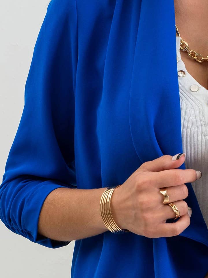 Blu Pepper - Vente Blazer – femme - Blazer à manches 3/4 froncées26