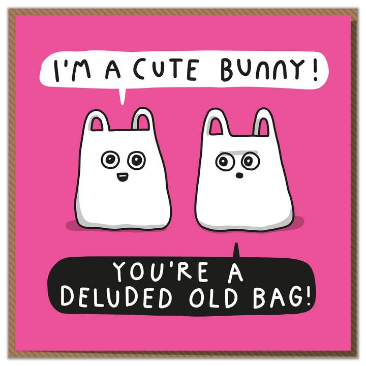 Cute Bunny. Funny Greeting Card for wholesale by Mungo And Shoddy