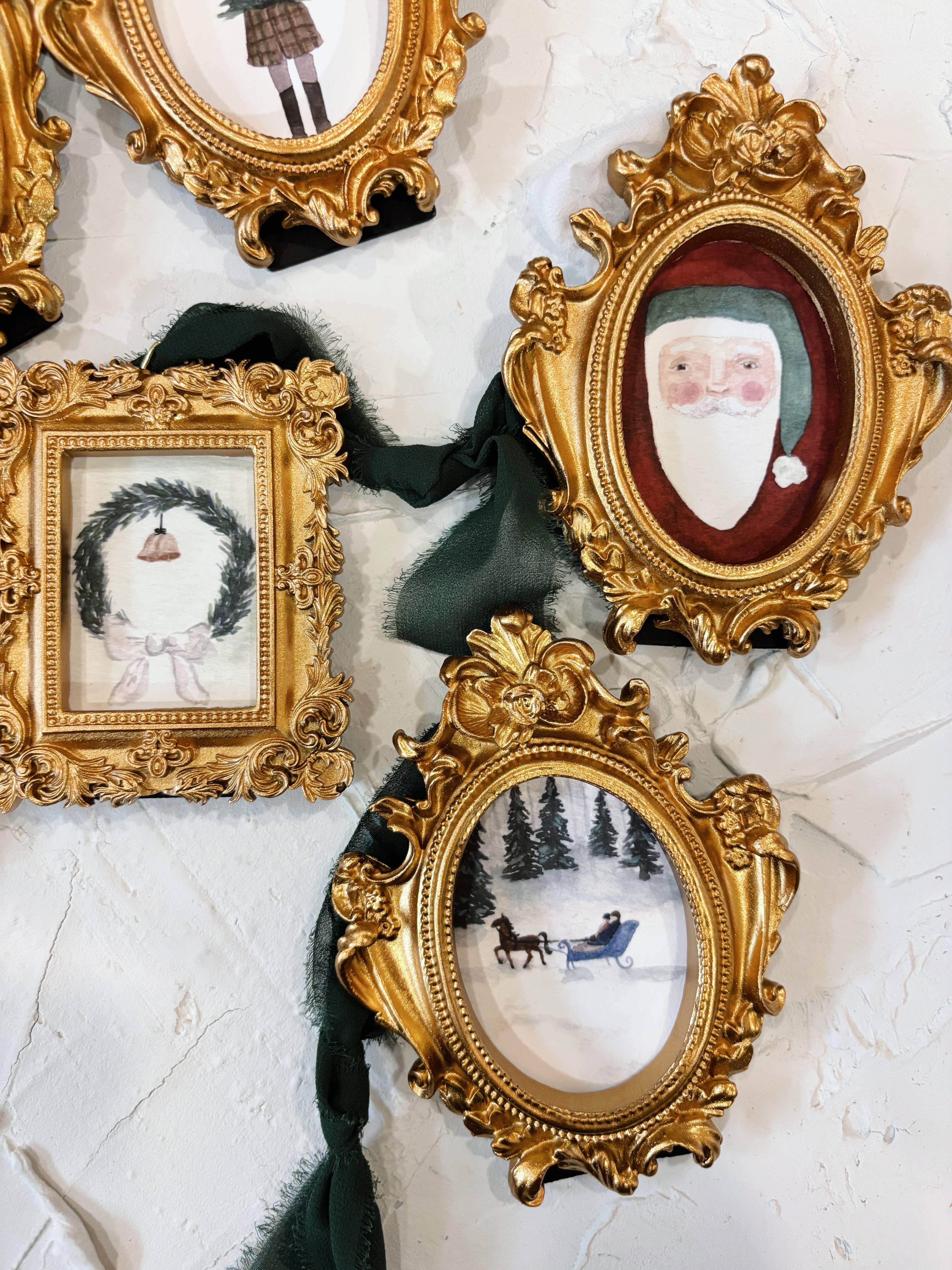 Tessa Jane Media - Wholesale Ornament - Vintage Style Christmas Ornaments (gold framed)2