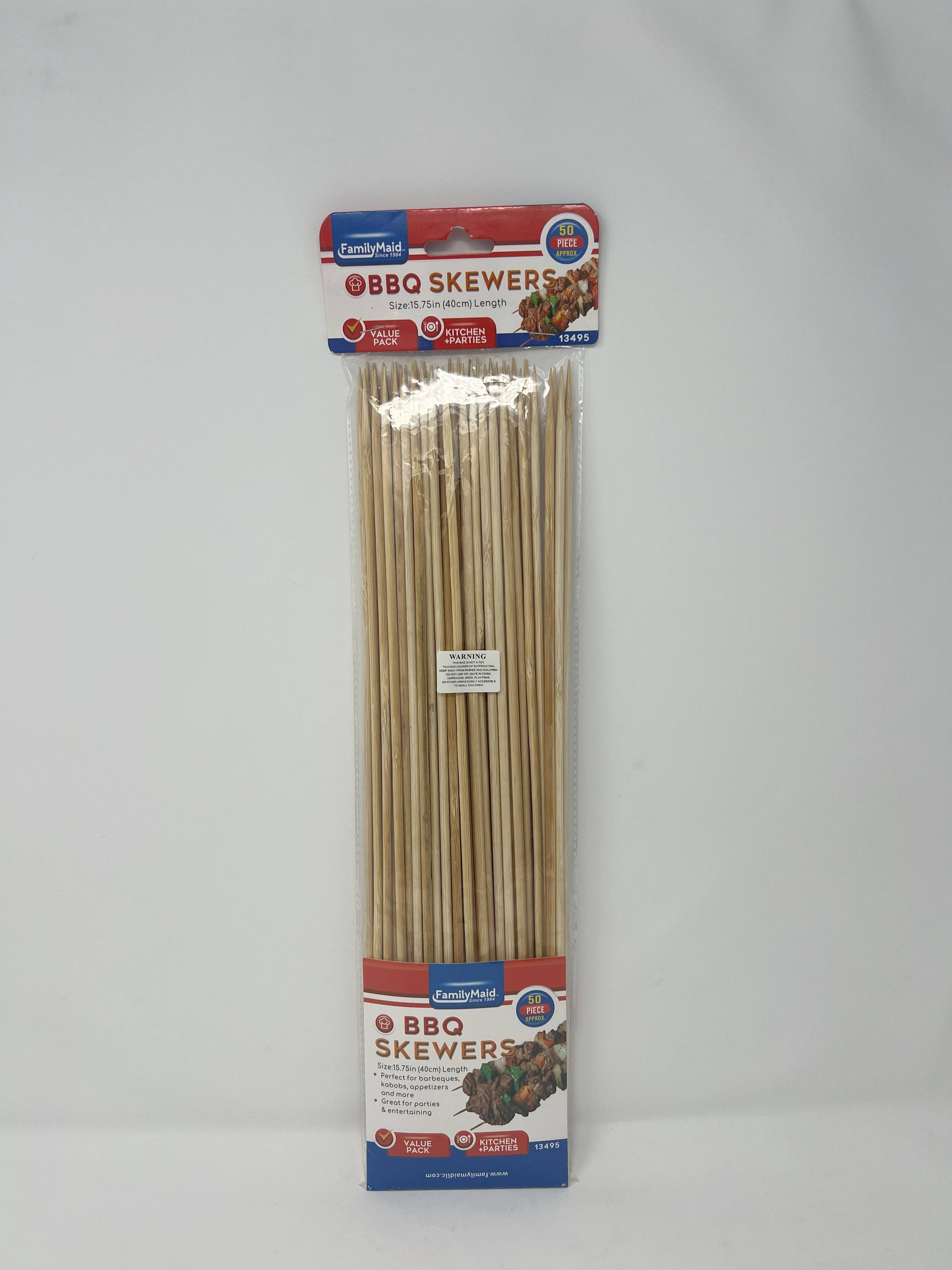 USA HomeMax - Wholesale Skewer - 50ct 15.75"L BBQ Skewers 0