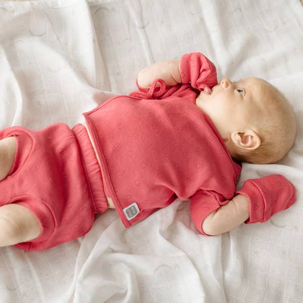 Fucsia Manopole traforate cuori 100% cotone in vendita all'ingrosso su Faire0