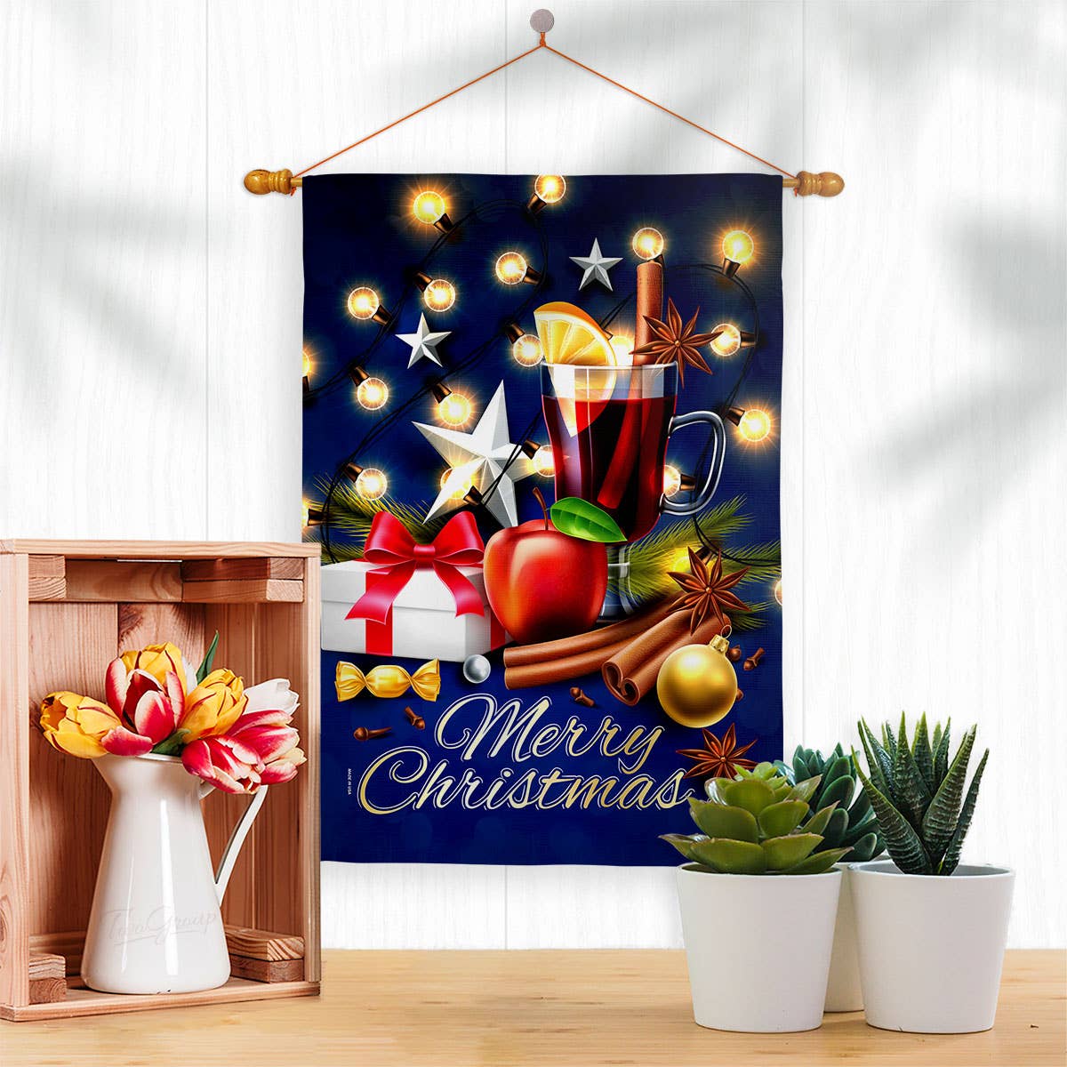 Two Group Flag Co – wholesale Flagga – Julönskningar Vintertid Söt Dekor Flagga2