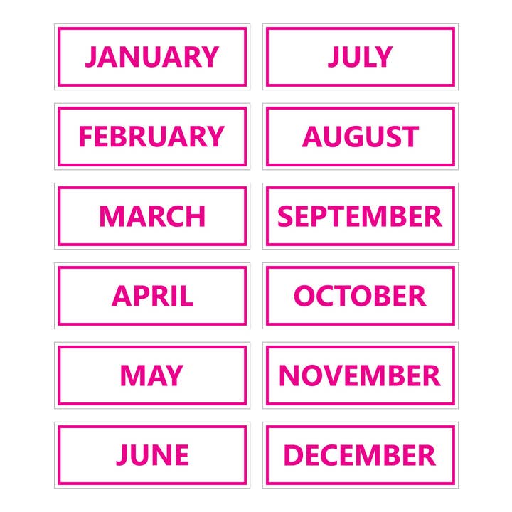 DCM Solutions - Wholesale Magnet - Calendar Month Magnets (Non-Abbreviated)13