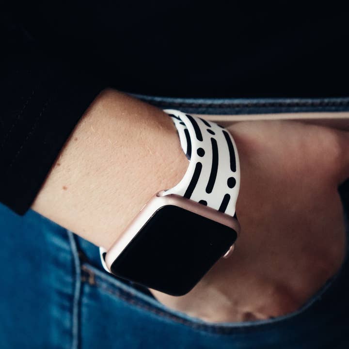 Thomas and Lee Company – Pulseira de relógio - Mulher por atacado – Pulseira de relógio Apple Black Line