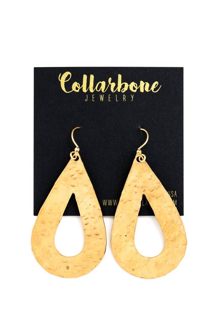 Collarbone Jewelry - Wholesale Dangle Earrings - Large Open Tear Drop Earrings1