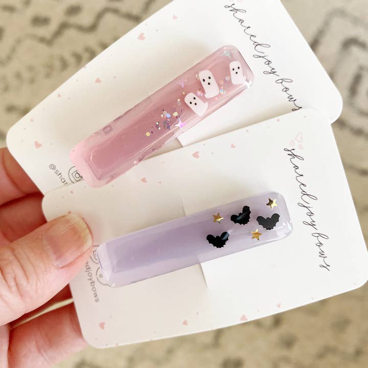 Shared Joy Bows - Wholesale Hair Clip - Kids - Halloween Glitter Hair Clips