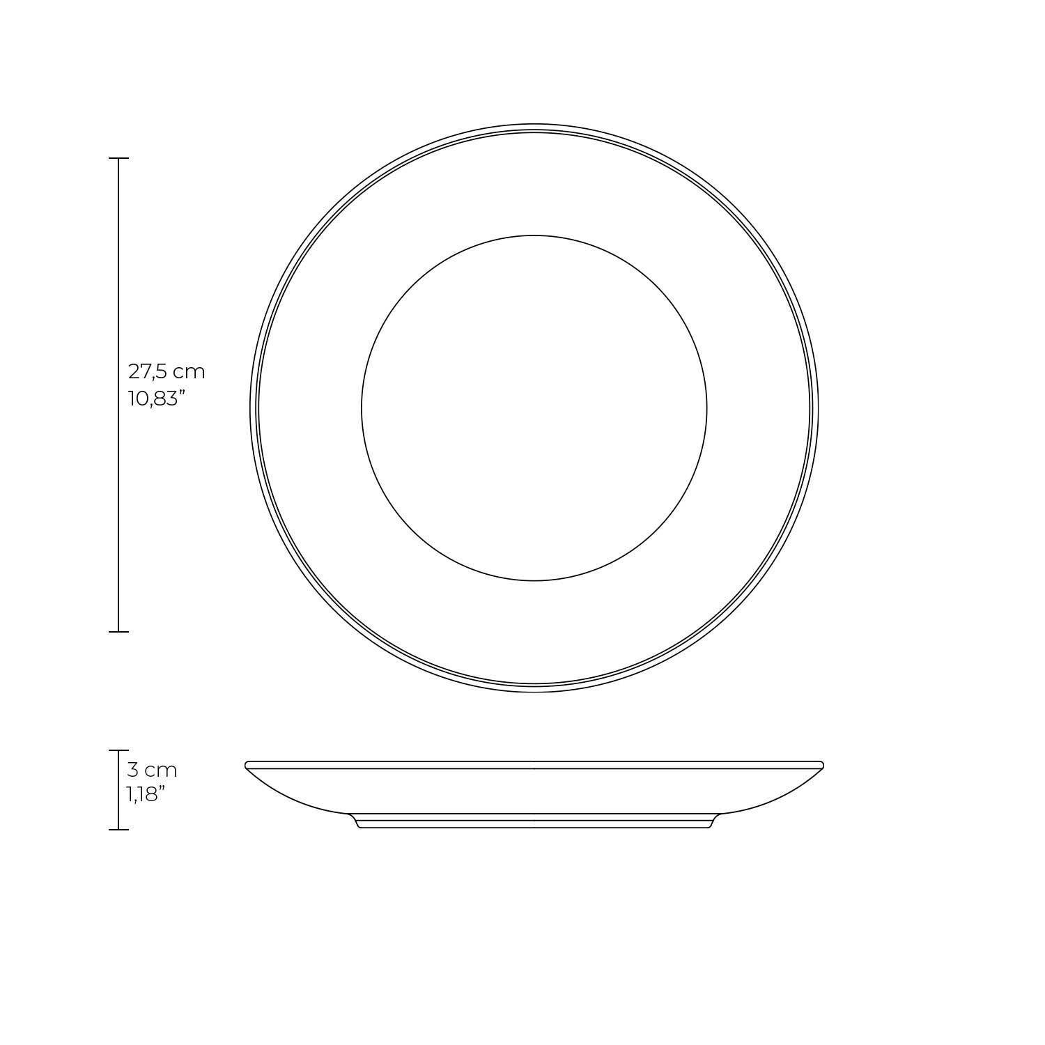 Porto Brasil - Wholesale Dinner Plate - Coup Stoneware Magari Dinner Plate, 10.2"5