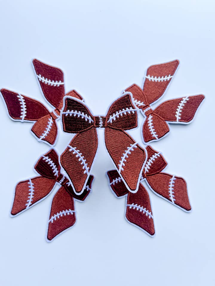 Football Bow Hat Patch for wholesale by Modern Kane