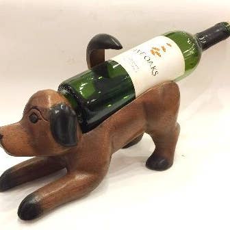 Puppy Dog Wine Bottle Caddy for wholesale by Sea Island Imports, Inc.