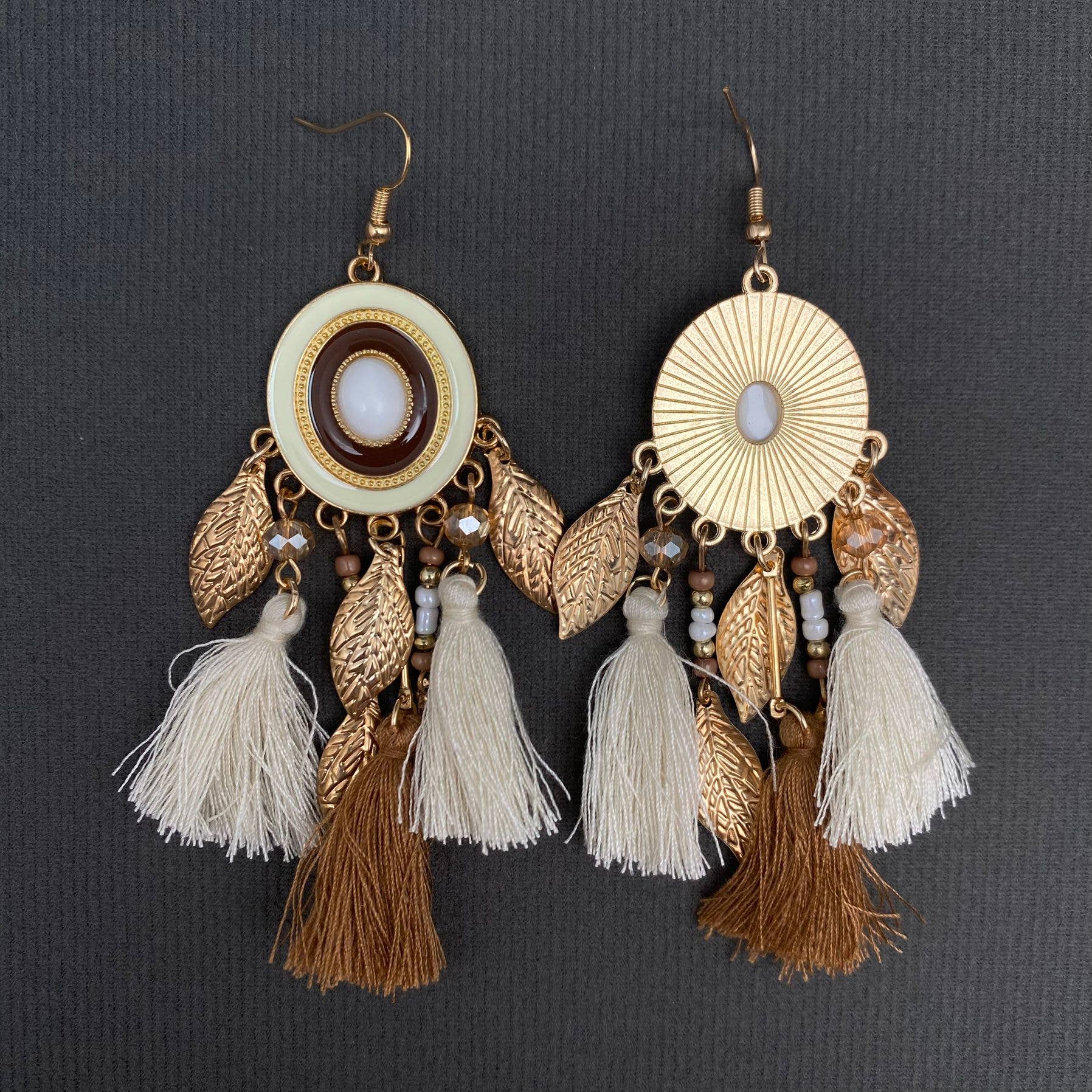 Mio Queena - Vente Boucles d'oreilles pendantes - Boucles d'oreilles pendantes à pampilles blanches de styles variés10