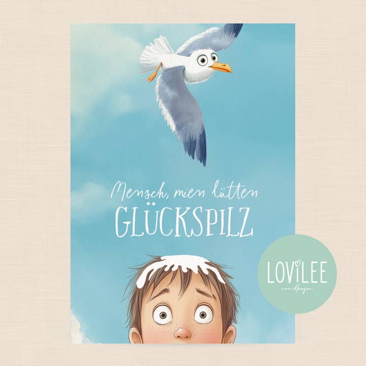 Chanceux | Carte postale de Hambourg | No. HH-Cartoon-01 (Copie) pour la vente par LOViLEE