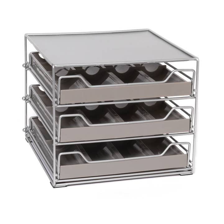 Lipper International - Wholesale Spice Rack - 3-Tier Tilt-down Spice Drawer - 24 bottles