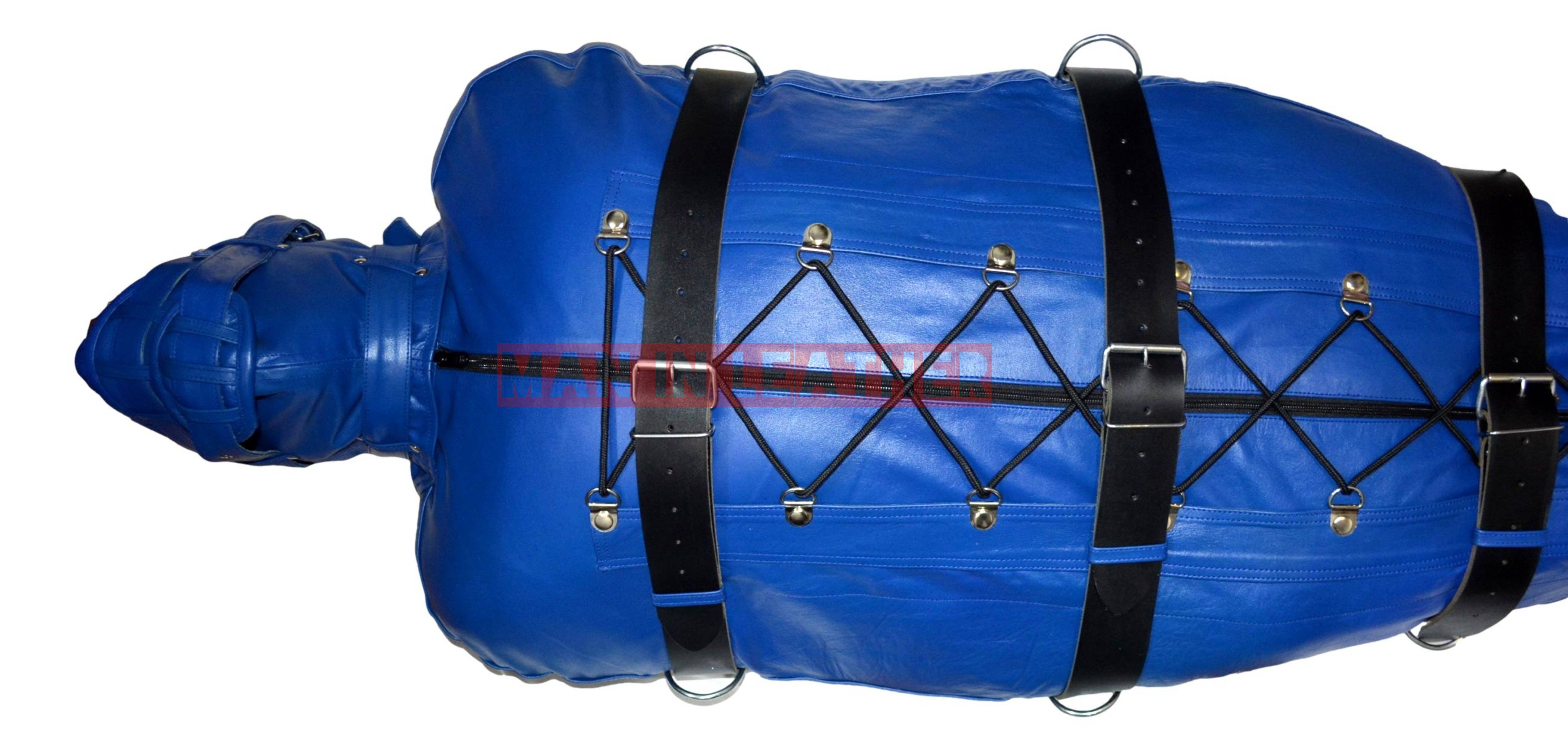 Meninleather - Vendita all'ingrosso Sacco nanna - Neonati - Borsa bondage Sacco a pelo in vera pelle di mucca con restrizioni Sacco a pelo in pelle premium9