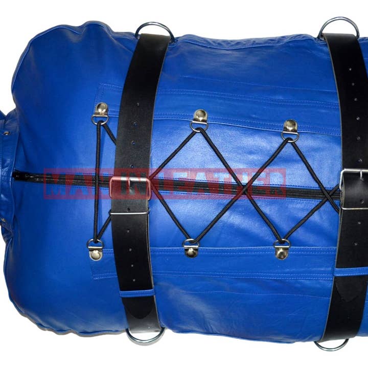 Meninleather - Vendita all'ingrosso Sacco nanna - Neonati - Borsa bondage Sacco a pelo in vera pelle di mucca con restrizioni Sacco a pelo in pelle premium9