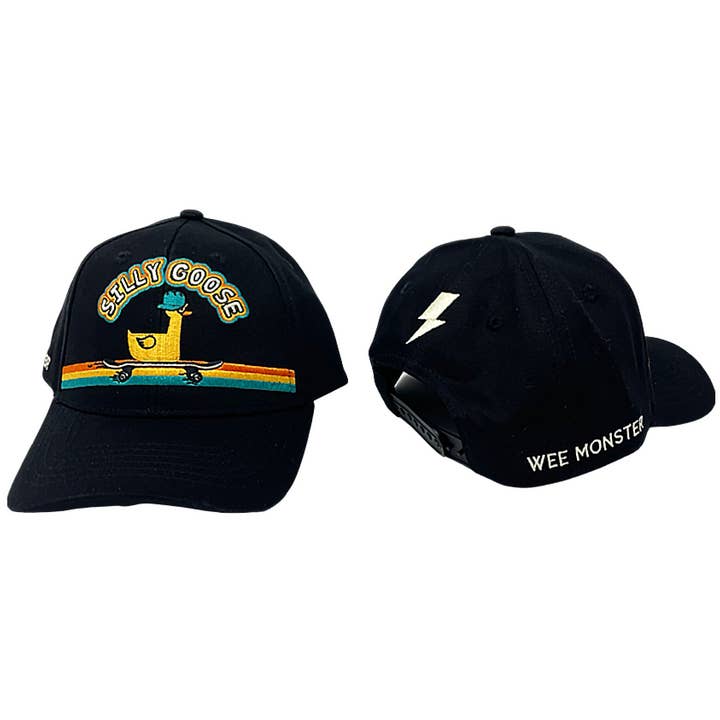 Bonnet noir Silly Goose pour enfants pour la vente par Wee Monster