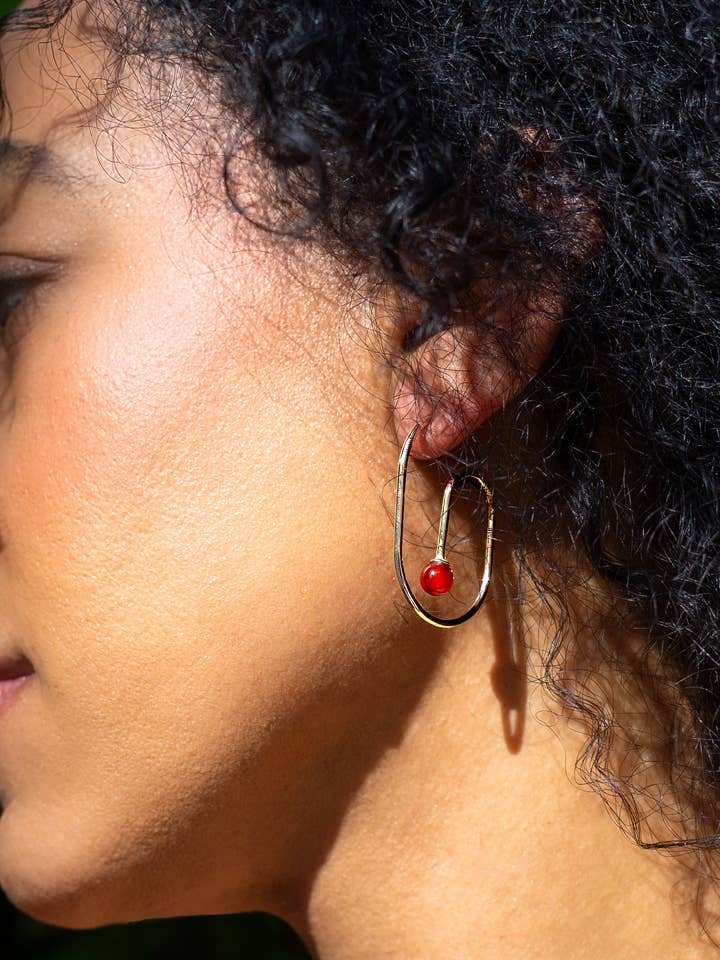 Swirl Hoops - 18K Gold Plated for wholesale by Peter and June