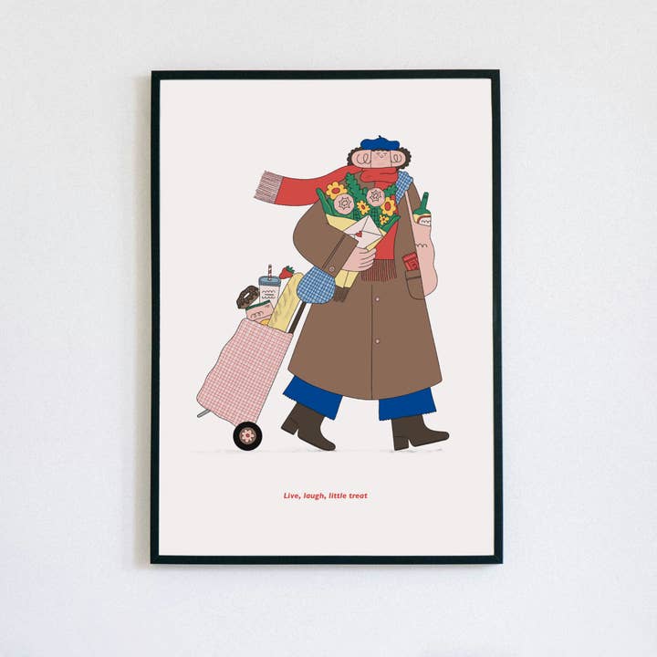 'Live Laugh Little Treat' Art Print for wholesale by Hollie Fuller