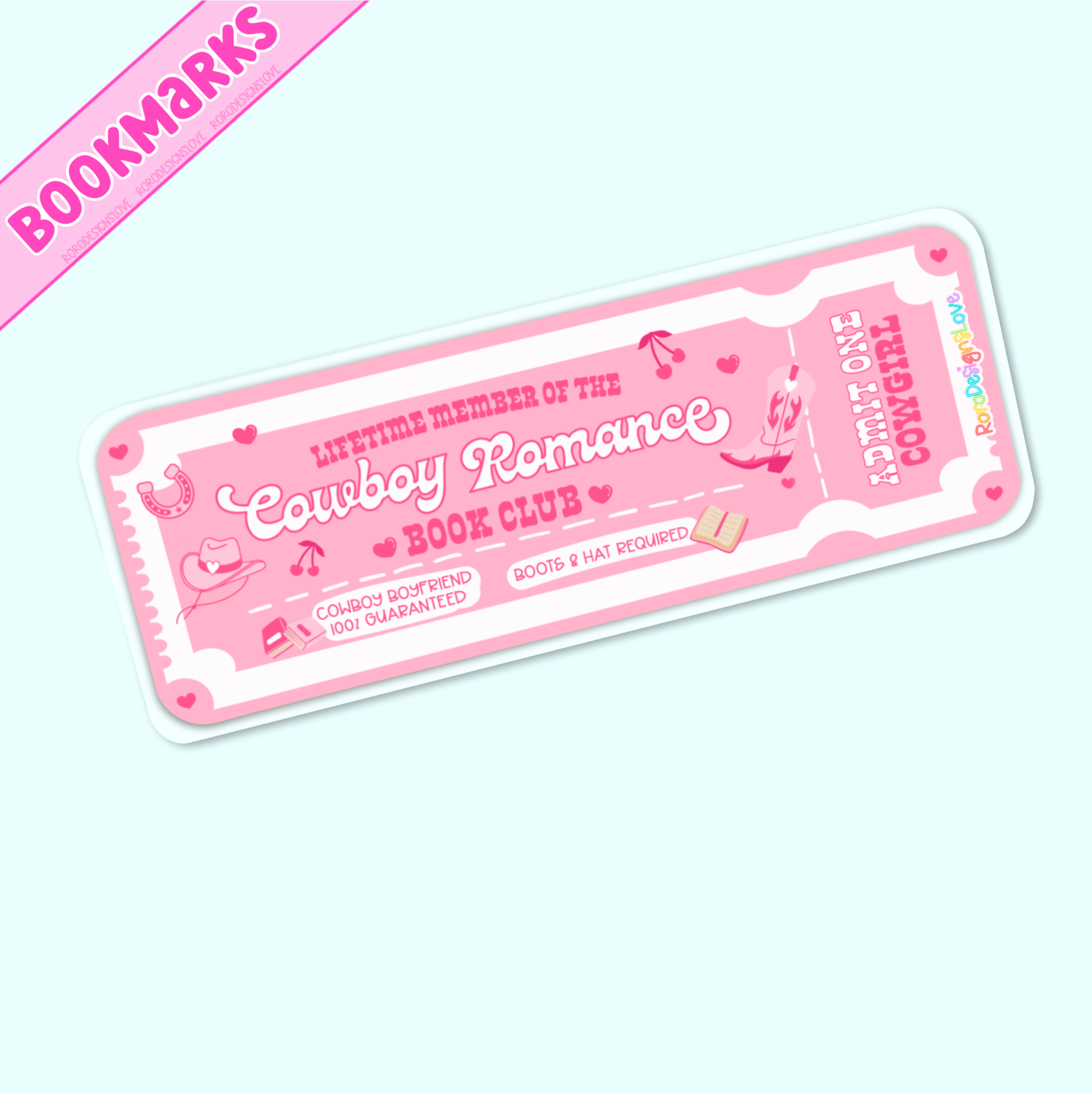 RoroDesignsLove - Wholesale Bookmark - Cowboy Romance bookmark with tassel option, book accessories4