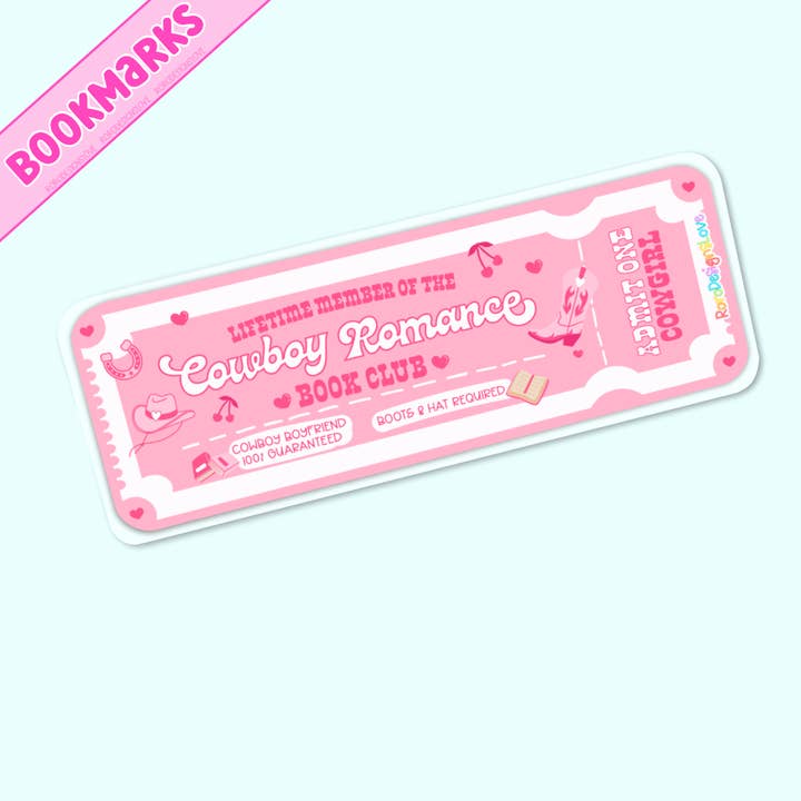 RoroDesignsLove - Wholesale Bookmark - Cowboy Romance bookmark with tassel option, book accessories4