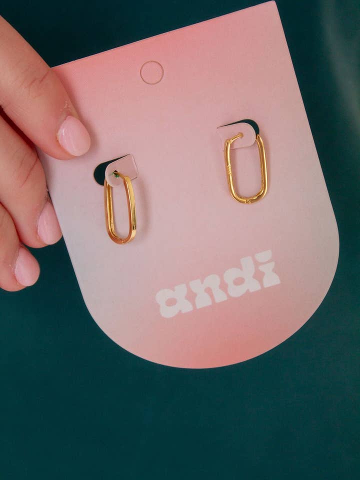 Paperclip Hoops - Hypoallergenic for wholesale by Shop Andi