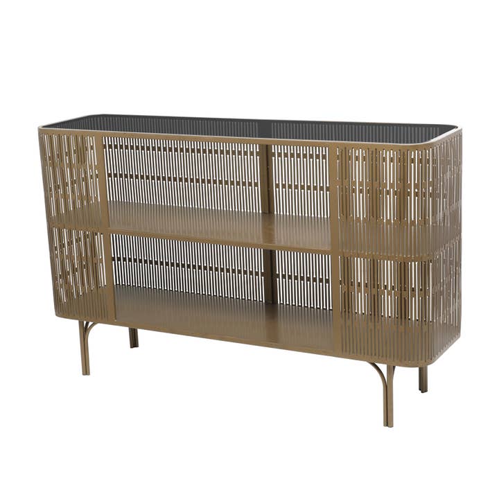 Modern Gold Metal Console Table for wholesale by Deco Marché