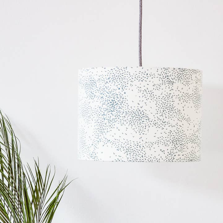 Starlings Bird Teal Lampshade Ceiling for wholesale by Lume Lighting