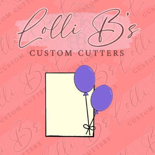 Balloon Plaque Cutter and Fondant Cutter for wholesale by Lolli B Custom Cutters