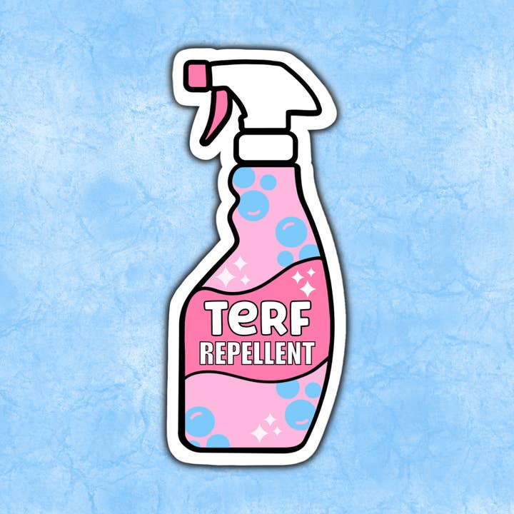 Radical Buttons - Wholesale Sticker - TERF repellent, Trans rights sticker, LGBTQ sticker0