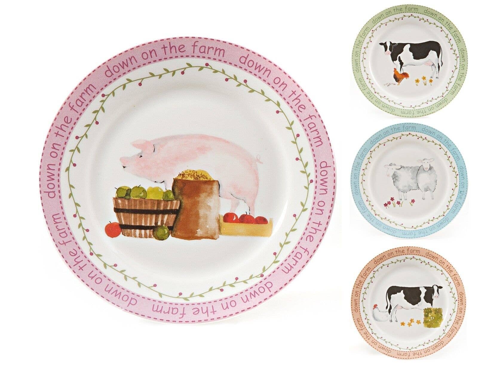 H&H - Wholesale Dinner Plate - Farm Plate in Deori Assorted Porcelain cm 190