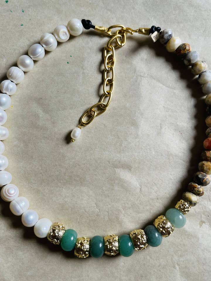 PEAHI NECKLACE AVENTURINE for wholesale by SUNNYDAZE JEWELRY